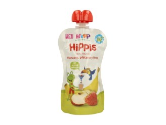 Bolsita de Manzana, Plátano y Fresa Bio 4m+