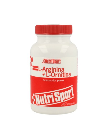 L-Arginina L-Ornitina 100 cápsulas de 500mg Nutrisport