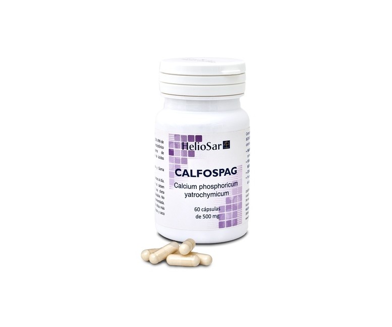Calfospag fósforo de calcio 60 cápsulas de 500mg Heliosar