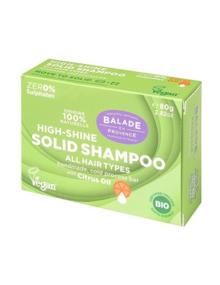 Champú Sólido Brillo para Todo Tipo de Cabello 80 g Balade en Provence