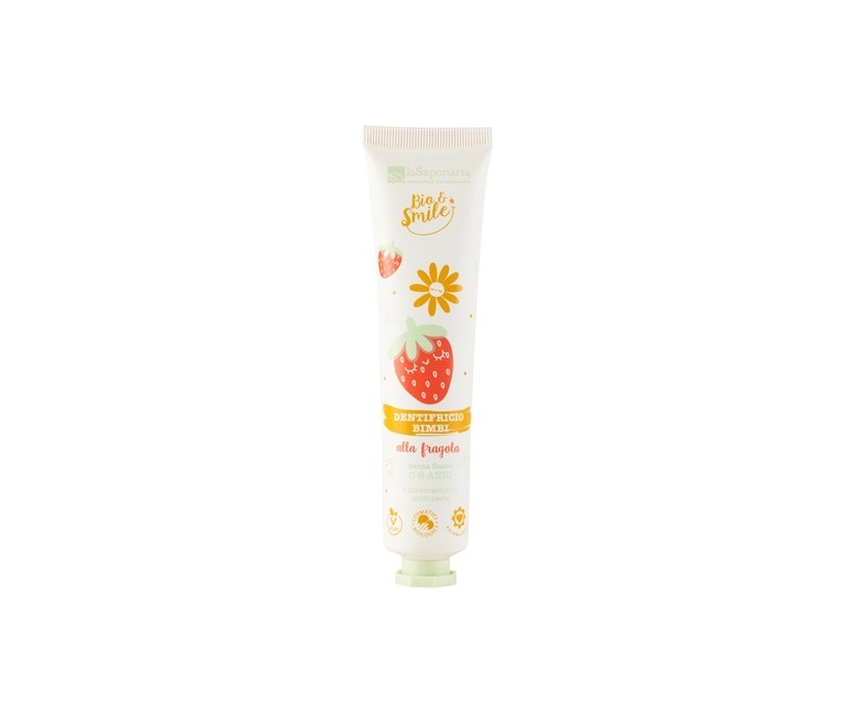 Pasta de dientes relajante para niños (sabor fresa) 75 ml de crema La Saponaria