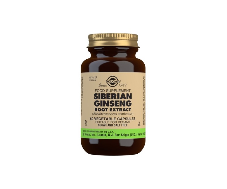 Ginseng Siberiano Extracto de Raíz 60 cápsulas vegetales (520mg) Solgar