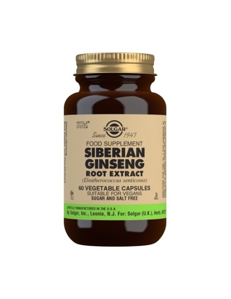 Ginseng Siberiano Extracto de Raíz 60 cápsulas vegetales (520mg) Solgar