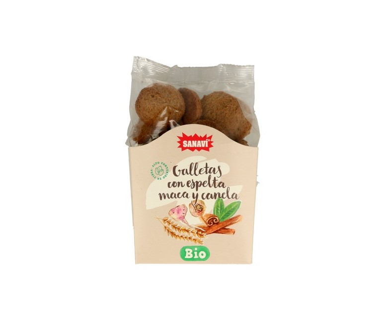 Galletas de Espelta con Maca y Canela 200 g Sanavi