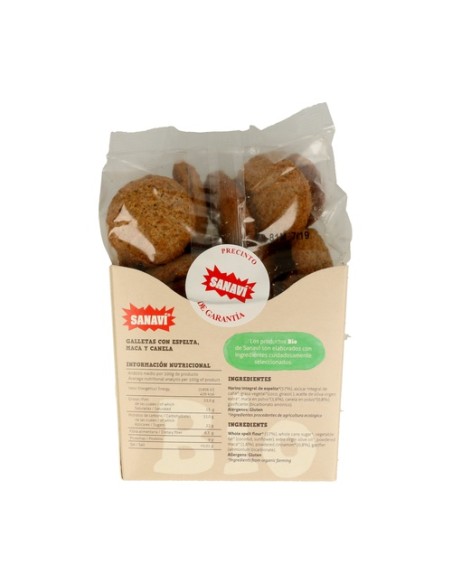 Galletas de Espelta con Maca y Canela 200 g Sanavi
