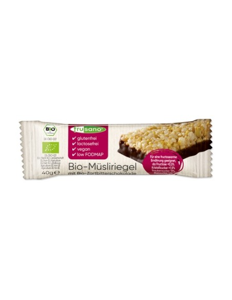 Barrita de cereales con chocolate negro Bio 1 barrita de 40g (Chocolate) Frusano