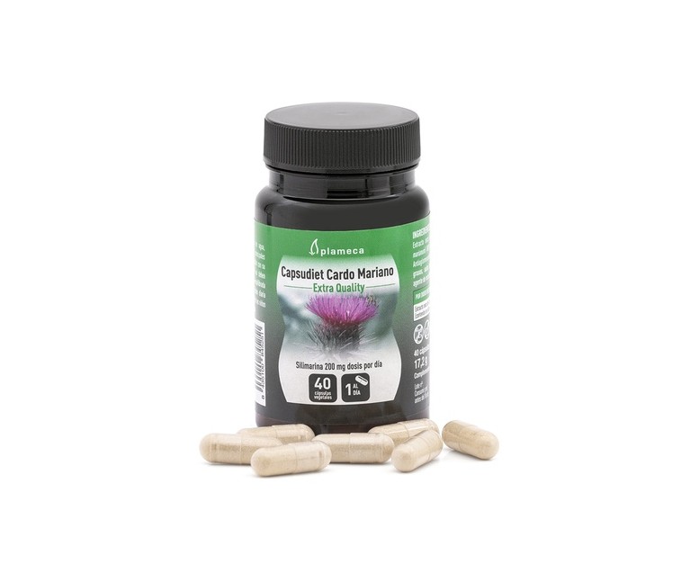 Capsudiet cardo mariano 40 cápsulas vegetales Plameca