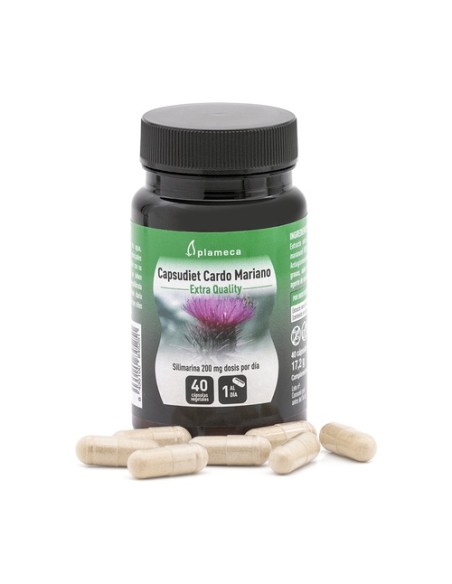 Capsudiet cardo mariano 40 cápsulas vegetales Plameca