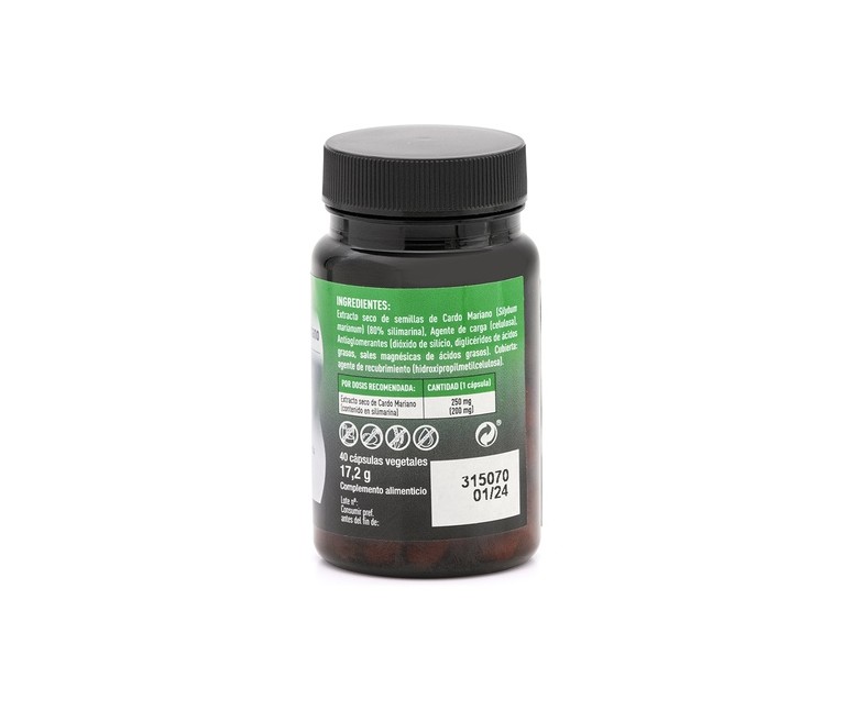 Capsudiet cardo mariano 40 cápsulas vegetales Plameca