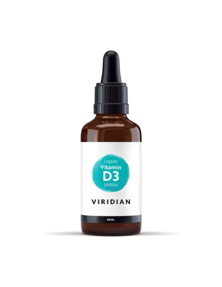 Vitamina D3 Líquida Vegana 2000IU 50 ml Viridian