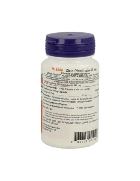 Picolinato de zinc 50 mg 60 cápsulas NOW Foods