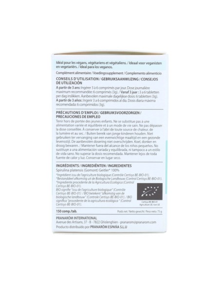 Espirulina 150 comprimidos Pranarom