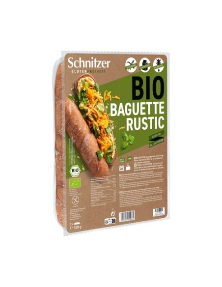 Pan baguette rústico sin gluten 320 g Schnitzer
