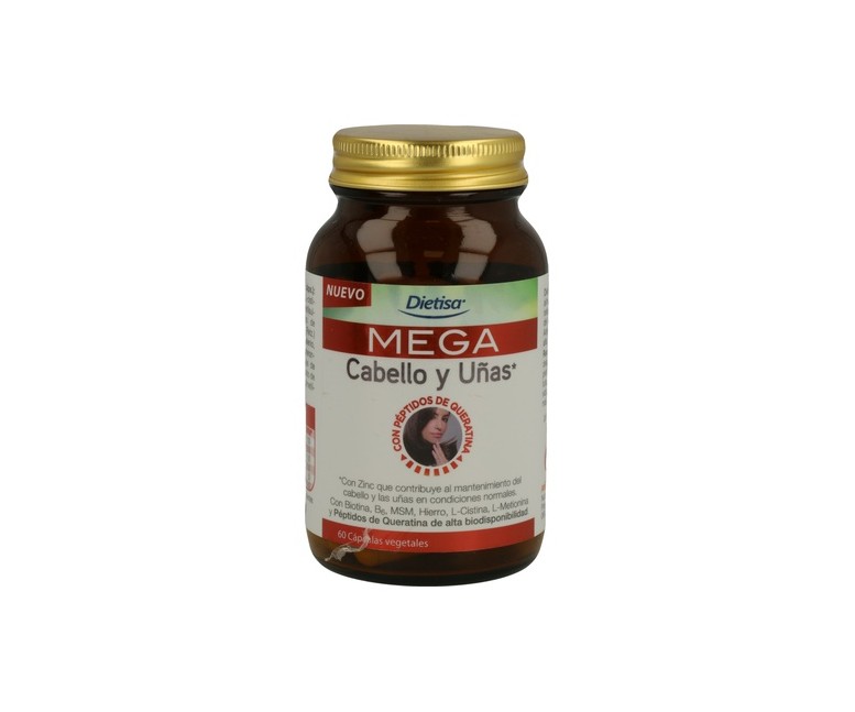 Mega Cabello y uñas 60 cápsulas vegetales Dietisa