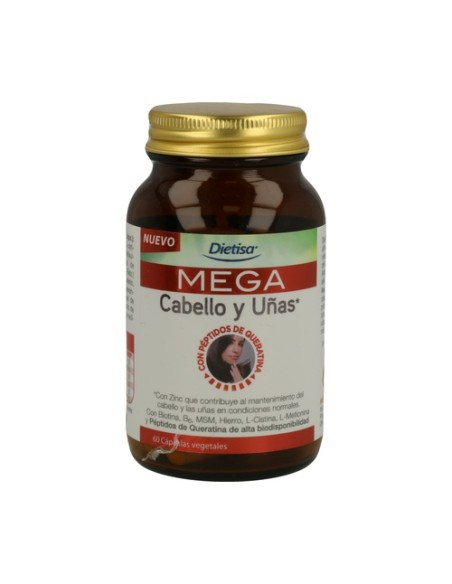 Mega Cabello y uñas 60 cápsulas vegetales Dietisa