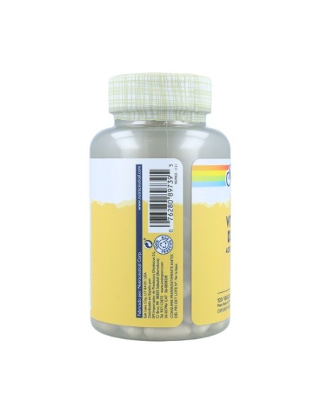 Vitamina D3 y K2 120 cápsulas vegetales Solaray