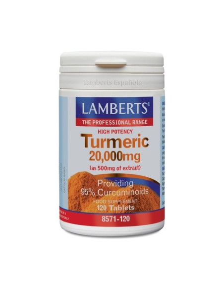 Cúrcuma 20.000 mg 120 tabletas (20000mg) Lamberts