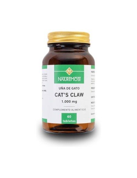 Cats claw uña de gato 60 tabletas de 1000mg Naturemost