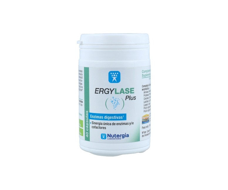 Ergylase plus enzimas digestivas 40 cápsulas Nutergia