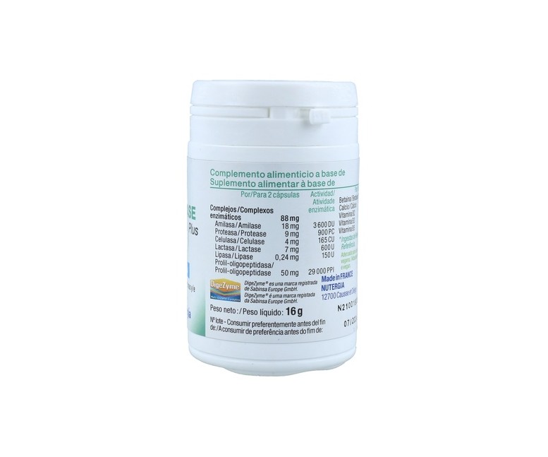 Ergylase plus enzimas digestivas 40 cápsulas Nutergia