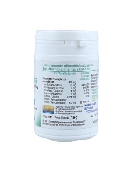 Ergylase plus enzimas digestivas 40 cápsulas Nutergia