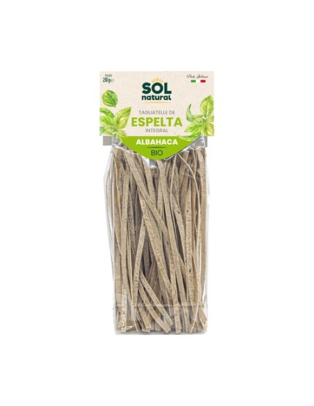 Tagliatelle de espelta integral con albahaca Bio 250 g Sol Natural