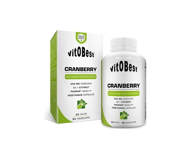 Cranberry extracto de arándano rojo 60 cápsulas vegetales de 250mg VIT.O.BEST