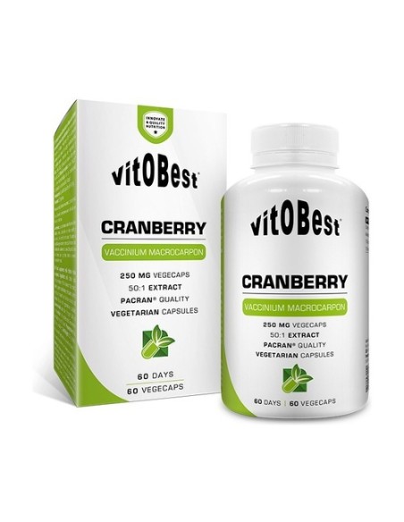 Cranberry extracto de arándano rojo 60 cápsulas vegetales de 250mg VIT.O.BEST