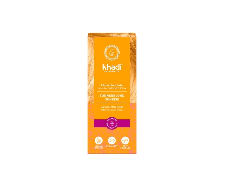 Tinte Vegetal Rubio Amanecer-Miel (Sunrise) 100 g Khadi