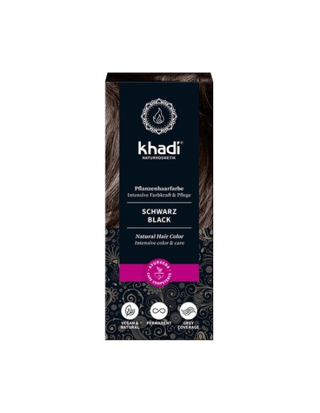 Tinte vegetal negro 100 g (Negro) Khadi