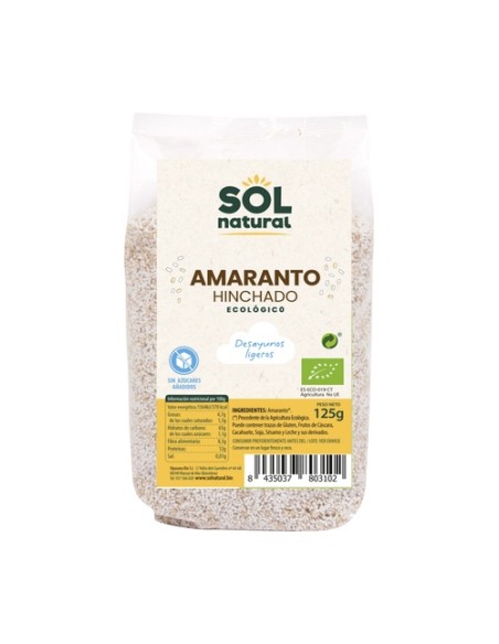 Amaranto hinchado Bio 125 g Sol Natural
