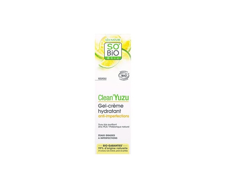 Crema gel hidratante anti imperfecciones con yuzu 40 ml de crema So'Bio