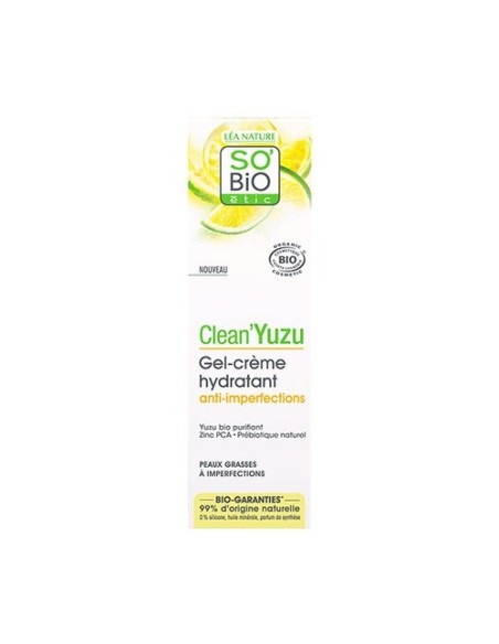 Crema gel hidratante anti imperfecciones con yuzu 40 ml de crema So'Bio