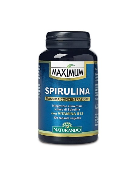 Maximum spirulina 100 cápsulas vegetales Naturando