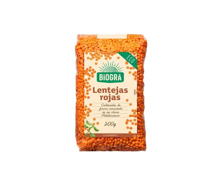 Lentejas Rojas para Puré Bio 500 g Biográ