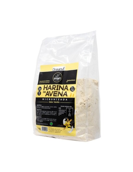 Harina avena sabor vainilla sport live 1 kg de polvo Drasanvi