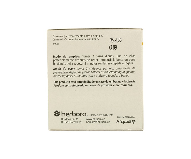 Infusión Herboplant Obes 4 Diurética 20 bolsitas infusoras Herbora