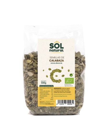 Semillas de calabaza Bio 500 g Sol Natural