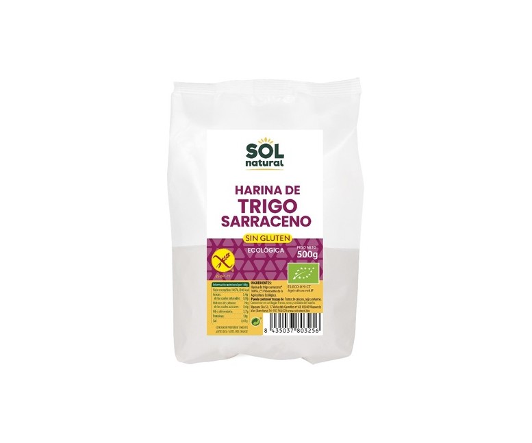 Harina de trigo sarraceno sin gluten Bio 500 g Sol Natural