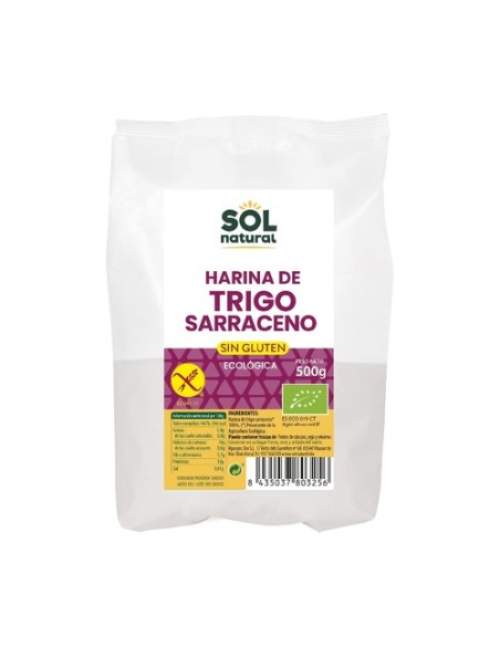 Harina de trigo sarraceno sin gluten Bio 500 g Sol Natural