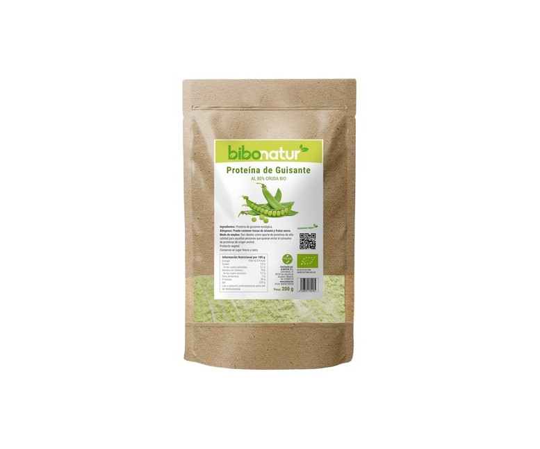 Proteína guisante 80% Eco 200 g de polvo Bibonatur