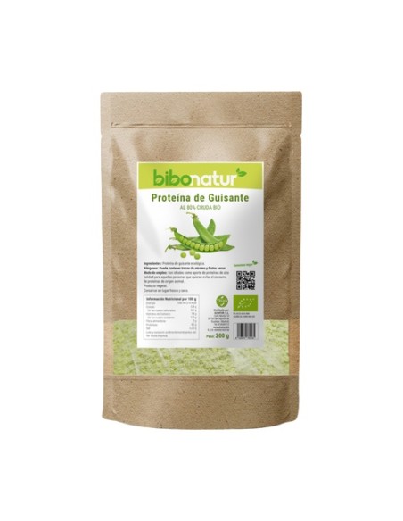 Proteína guisante 80% Eco 200 g de polvo Bibonatur