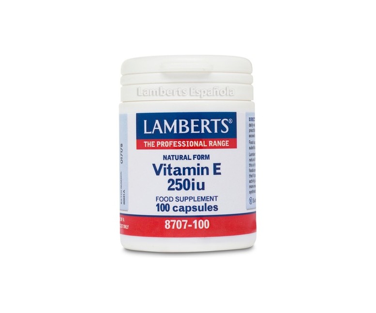 Vitamina E 250 UI 100 cápsulas Lamberts