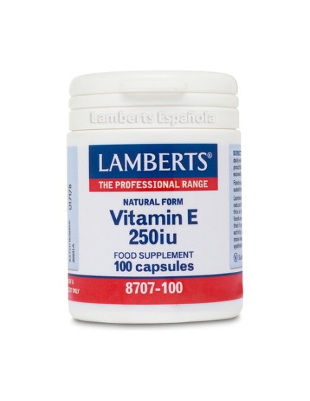 Vitamina E 250 UI 100 cápsulas Lamberts