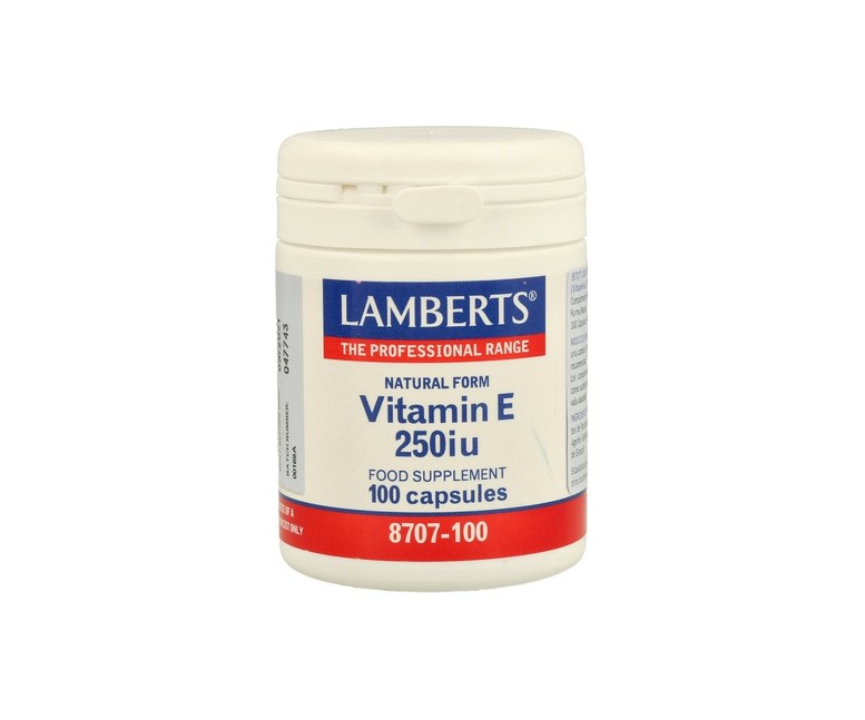 Vitamina E 250 UI 100 cápsulas Lamberts