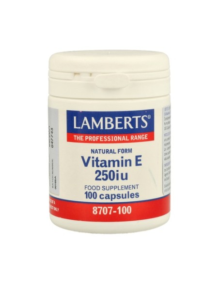 Vitamina E 250 UI 100 cápsulas Lamberts