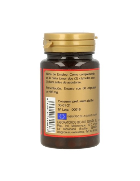 Valeriana y Melisa 60 cápsulas de 200mg Obire