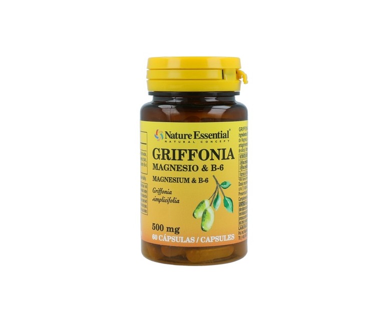Griffonia + Magnesio + Viamina B6 60 cápsulas de 500mg Nature essential