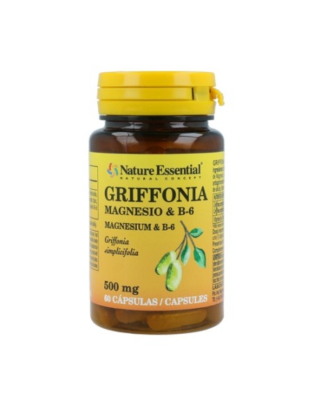 Griffonia + Magnesio + Viamina B6 60 cápsulas de 500mg Nature essential