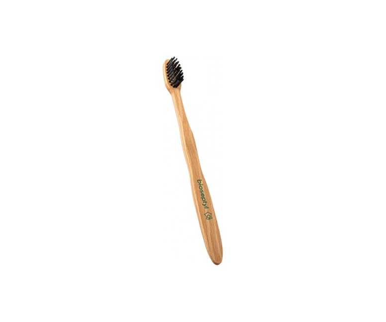 Cepillo de dientes de madera adultos mediano Verde 1 unidad (Verde) Bioseptyl